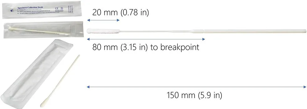 disposable sterile nasal flocked swab
